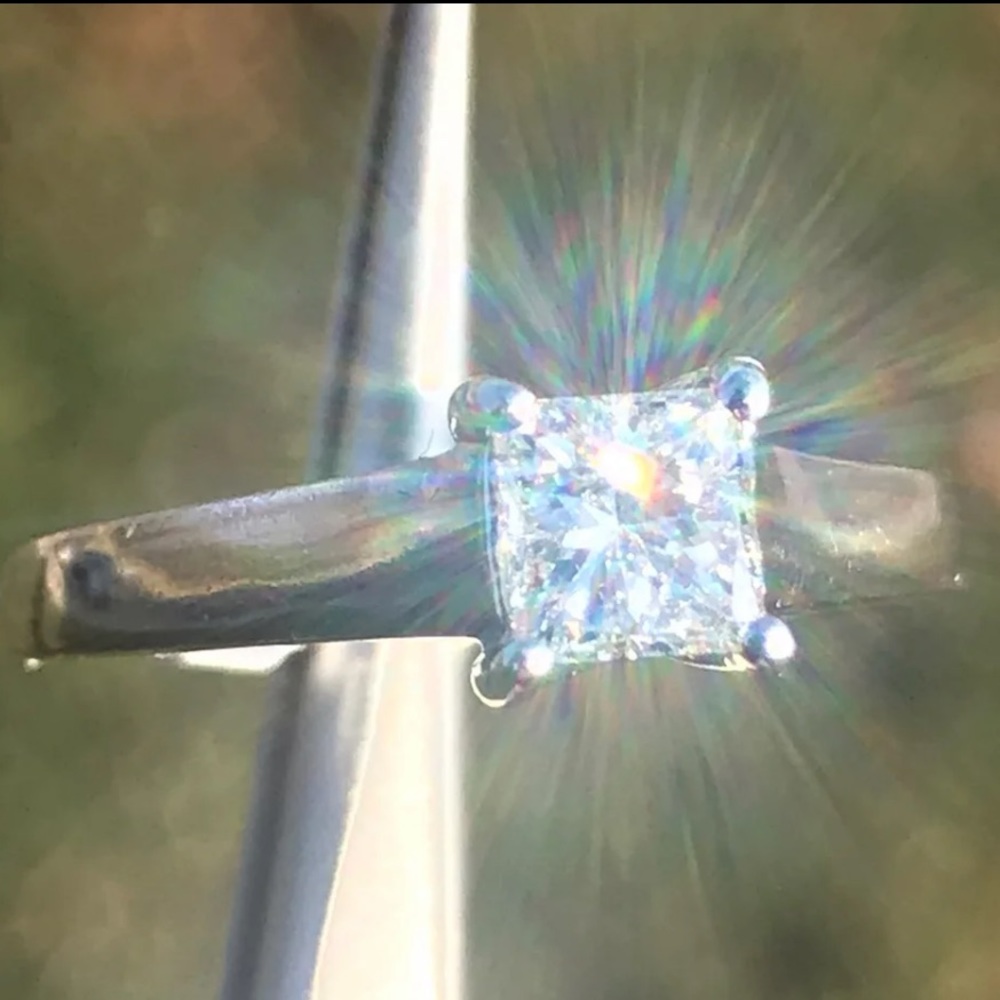 14k Princess Cut Diamond Ring - Picture 1 of 5